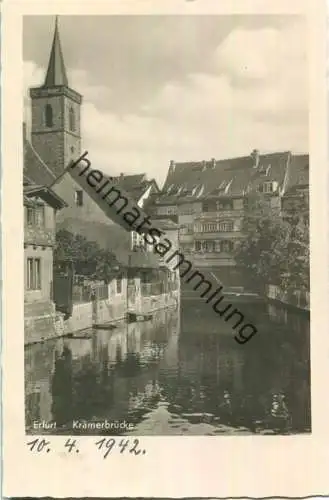 Erfurt - Krämerbrücke - Foto-Ansichtskarte - Verlag Schöning & Co. Lübeck