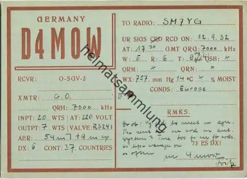 QSL - QTH - D4MOW - 1932