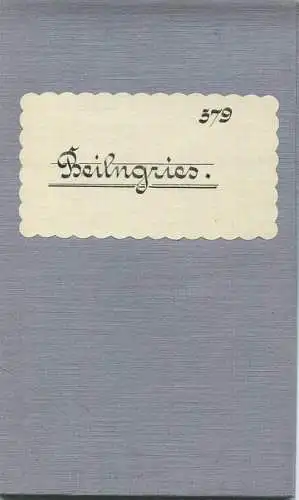 Topografische Karte 579 Beilngries - Karte des Deutschen Reiches 1:100'000 33cm x 40cm auf Leinen gezogen - Herausgegebe