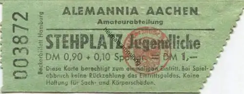 Aachen - Alemannia Aachen - Amateurabteilung - Eintrittskarte