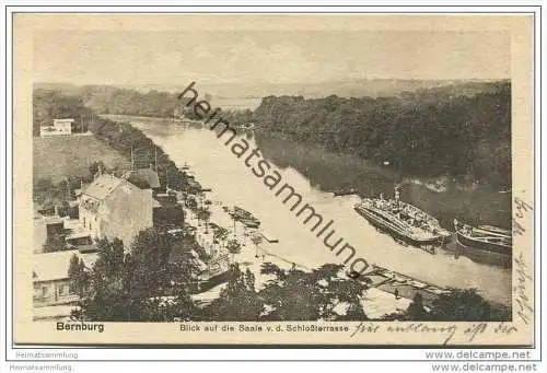 Bernburg - Blick auf die Saale von des Schlossbrücke