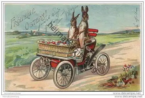 Ostern - Osterhase im Automobil