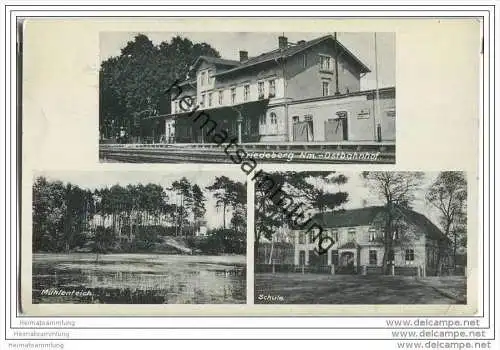 Strzelce Krajenskie - Friedeberg Nm. (Neumark) - Ostbahnhof - Schule - Foto-AK