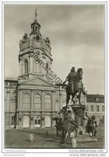 Berlin - Schloss Charlottenburg mit Reiterstandbild des grossen Kurfürsten - Foto-AK Grossformat