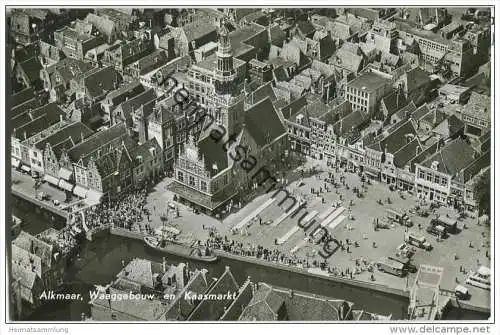 Alkmaar - Waaggebouw - Kaasmarkt - Luftbild - Foto-AK 50er Jahre