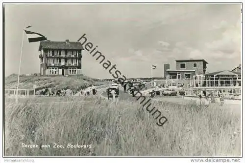 Bergen aan Zee - Boulevard - Foto-AK 50er Jahre