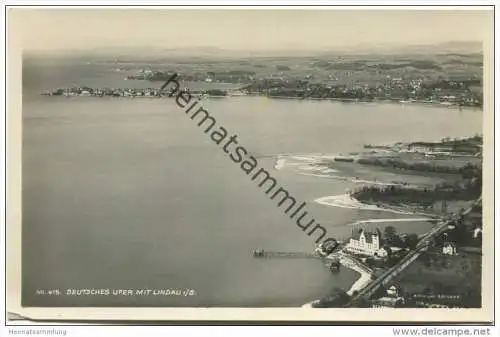 Bodensee - Deutsches Ufer mit Lindau - Foto-AK 20er Jahre - Verlag C. Risch-Lau Bregenz