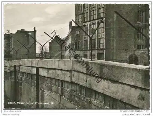 Berlin - Mauer an der Chausseestrasse - Foto-AK Grossformat