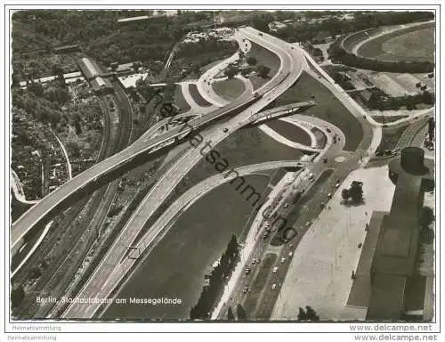 Berlin - Stadtautobahn am Messegelände - Foto-AK Grossformat 1963