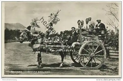 Palermo - Carretto Siciliano - Foto-AK 30er Jahre - Vera Fotografia - Verlag A. Campassi Torino 1933