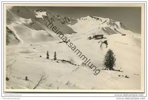 Schwarzwasserhütte mit Steinmandl - Foto-AK