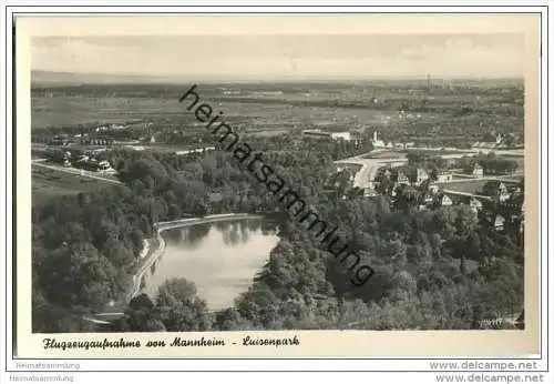 Mannheim - Luisenpark - Foto-AK - Flugzeugaufnahme