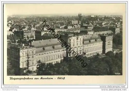 Mannheim - Schloss - Foto-AK - Flugzeugaufnahme