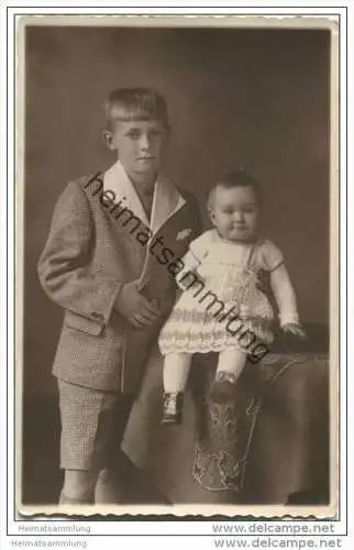 Kinder - Foto-AK - Foto-Atelier Menzel Barmen-R. Rittershauser Bahnhofstrasse 7