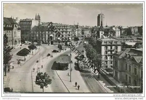 Lausanne - Place de Chauderon - Foto-AK