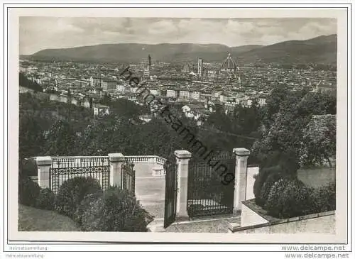 Panorama di Firenze da S. Miniato al Monte - vera Fotografia - Foto-AK Grossformat