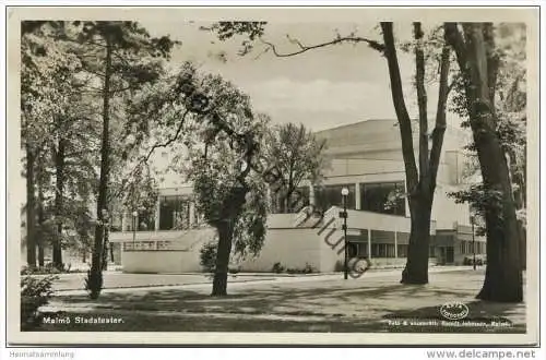 Malmö Stadsteater - Foto-AK - Förlag Berndt-Johnsson Malmö gel. 1949