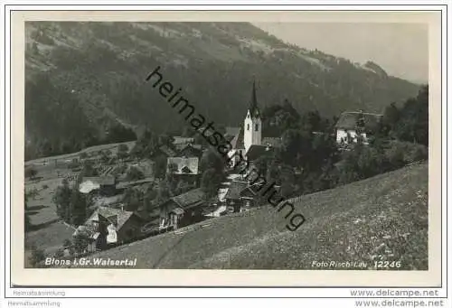 Blons im Grossen Walsertal - Foto-AK - Posthilfsstellenstempel Blons P. Bludenz