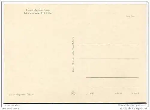 Plau - Erholungsheim E. Fränkel - Foto-AK Grossformat 1960