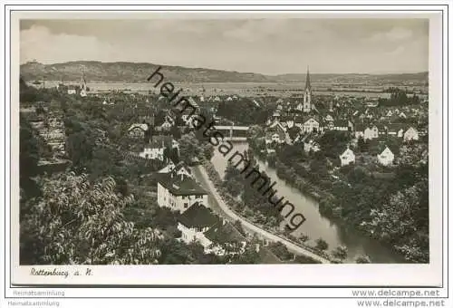 Rottenburg am Neckar - Gesamtansicht - Foto-AK 40er Jahre