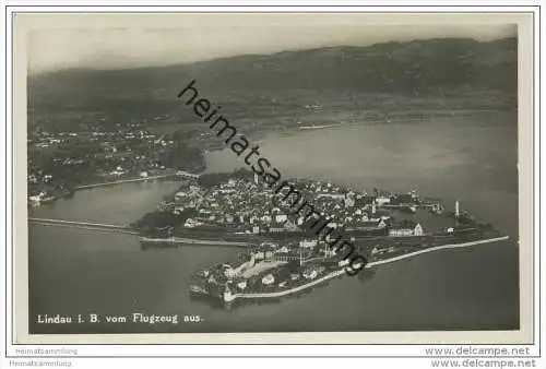 Lindau im Bodensee - Fliegeraufnahme - Foto-AK