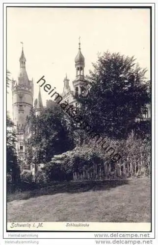 Schwerin - Schlosskirche - Foto-AK um 1910