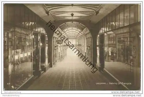 Lausanne - Galeries St. Francois - Foto-AK 20er Jahre