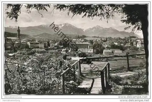 Traunstein mit Hochfelln und Hochgern - Foto-AK