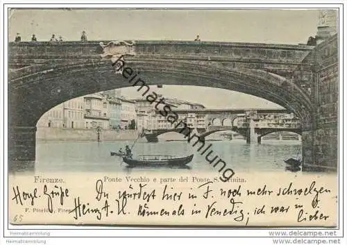 Firenze - Ponte Vecchio e parte del Ponte S. Trinita