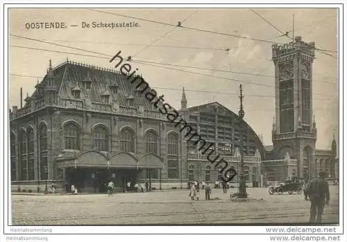 Ostende - De Scheepsstatie ca. 1910