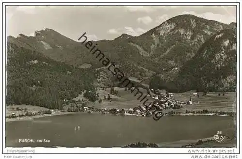 Fuschl am See - Panorama - Foto-AK 1957