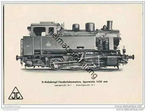 Arnold Jung Lokomotivfabrik Jungental - D-Nassdampf-Tenderlokomotive