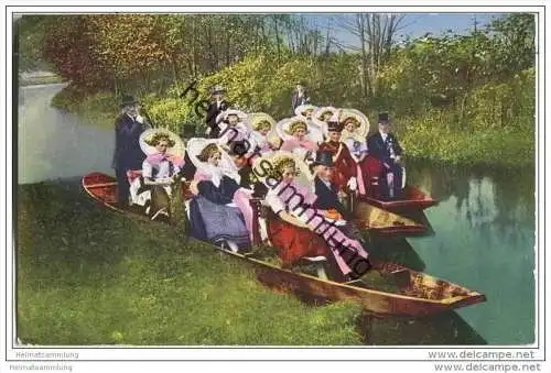 Spreewald - Hochzeit - Trachten - AK 20er Jahre - Feldpost