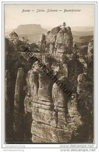 Bastei - Basteibrücke - Sächsische Schweiz - AK ca. 1910