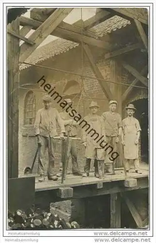 Werksarbeiter - Foto-AK 1910