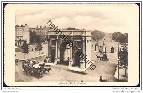 London - Marble Arch - Rückseite beschrieben ca. 1910