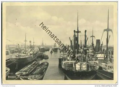 Bremen - Freihafen - Foto-AK