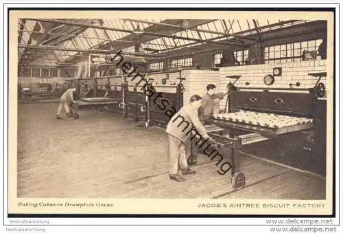 Aintree - W&amp;R Jacobs Biscuit Factory - Baking Cakes in Drawplate Ovens ca. 1920