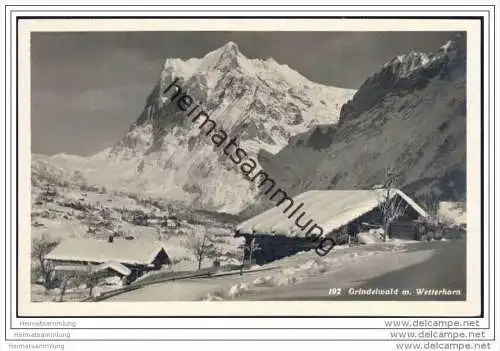 Grindelwald mit Wetterhorn - Foto-AK