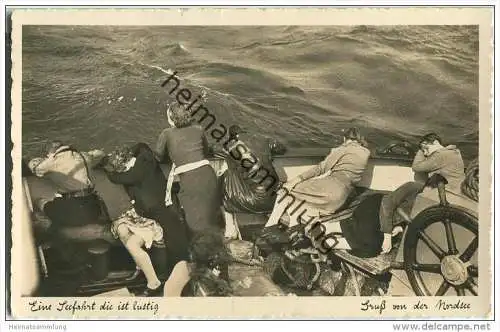 Nordsee - Eine Seefahrt die ist lustig - Foto-AK