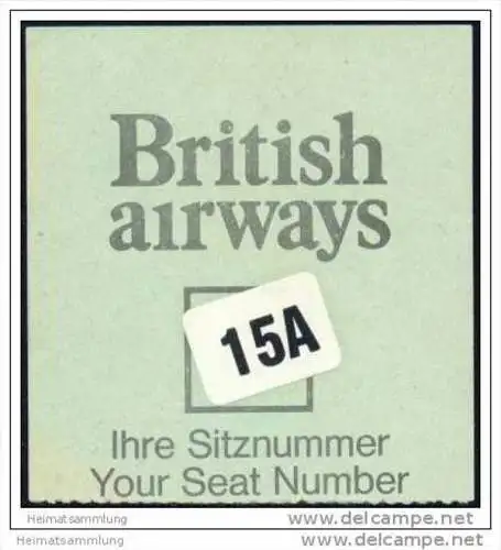 Boarding Pass - British Airways