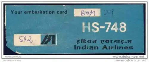 Boarding Pass - Indian Airlines