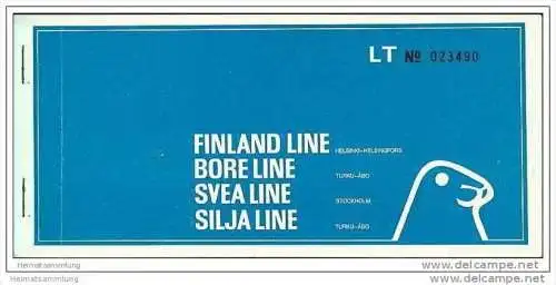 Finland-Line Bore-Line Svea-Line Silja-Line 1972 - Turku Stockholm
