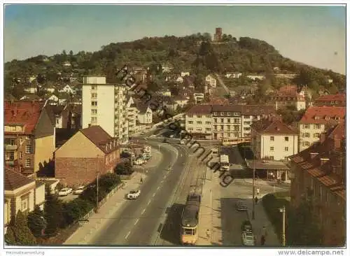 Karlsruhe - Durlach - Endstation der Strassenbahn und Turmberg - AK Grossformat - Verlag Gebr. Metz Tübingen