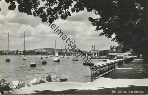 Zürich - Am Utoquai - Foto-AK - Verlag E. Furter Zürich gel. 1951