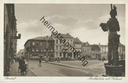 Stendal - Marktplatz mit Roland - Verlag Foto-Bohn Stendal