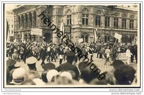 Sgbd Sudetendeutscher - Deutscher Sgbd in Schlesien - Festumzug - Wien - Sängerbundesfest 1928 - Foto-AK