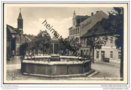 Lichtenberg im Frankenwald - Kriegerdenkmal - Foto-AK 30er Jahre