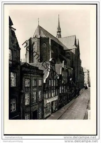 Lübeck - Glockengiesserstrasse - Katharinenkirche - Foto-AK Grossformat