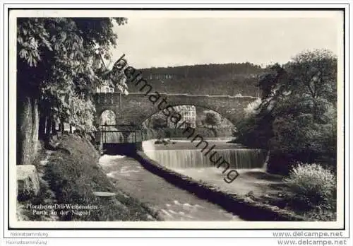 Pforzheim - Dill-Weissenstein - Partie an der Nagold - Foto-AK